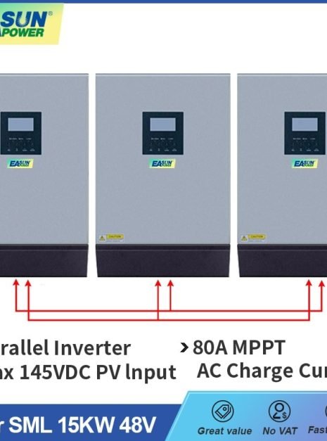 EASun Parallel Hybrid Inverter 15KW Pure Sine Wave MPPT Charge Controller 1