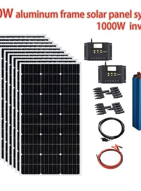 1000W Solar Panel Kit With Frame 110V 220V Inverter and Controller 1 1000W Solar Panel Kit With Frame 110V 220V Inverter and Controller 1