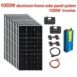 1000W Solar Panel Kit With Frame 110V 220V Inverter and Controller 1