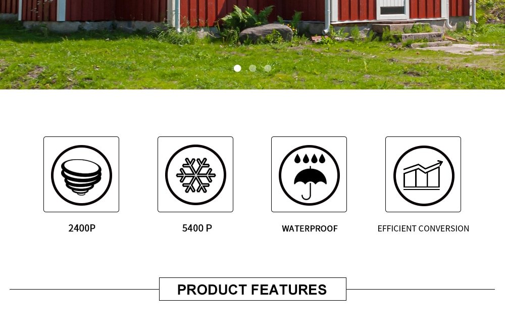 Rigid Waterproof Solar Panel Set with Controller Cables Connectors