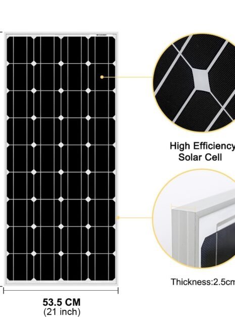 100W 12V Solar Panel with Frame and Controller 3 100W 12V Solar Panel with Frame and Controller 3