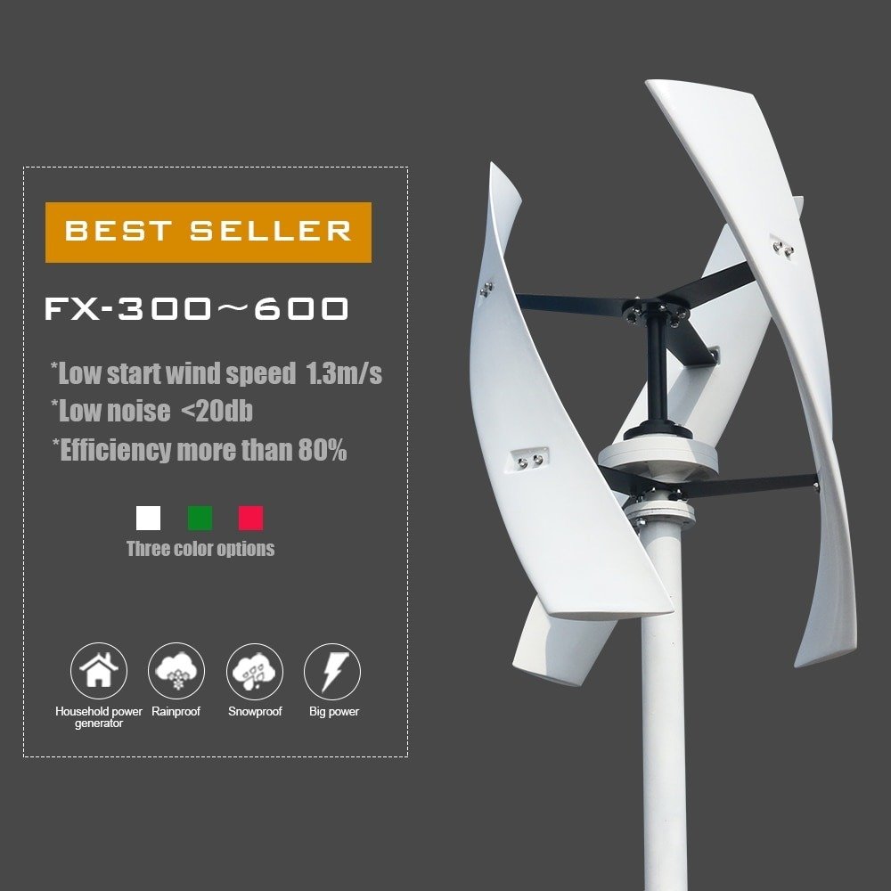 Vertical Wind Turbine Generator With Hybrid MPPT Controller