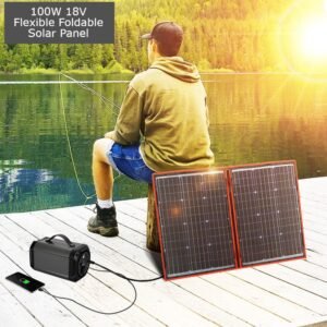 100W 18V Flexible Foldable Solar Panel with Controller 1