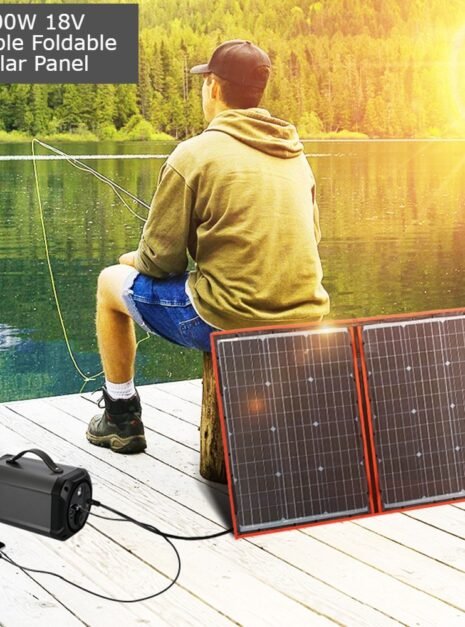 100W 18V Flexible Foldable Solar Panel with Controller 1