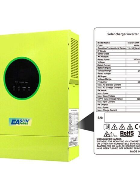 EASun Pure Sine Wave Solar Inverter 3600W MPPT Charge Controller With Wifi 2 EASun Pure Sine Wave Solar Inverter 3600W MPPT Charge Controller With Wifi 2