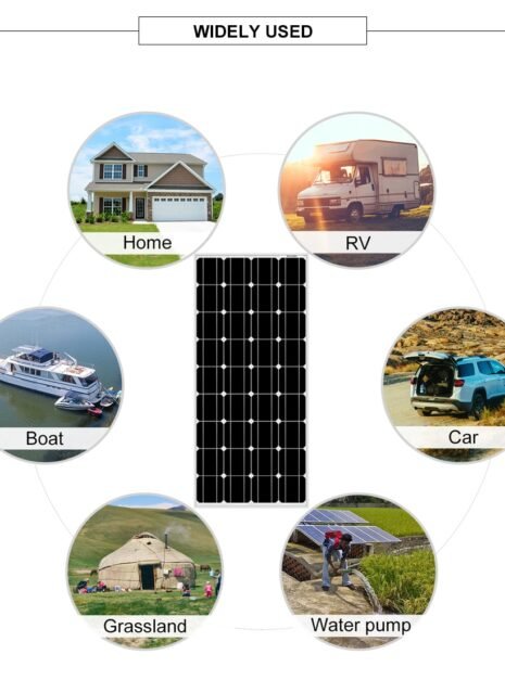 100W Rigid Monocrystalline Silicon Waterproof Solar Panel 18V 5 100W Rigid Monocrystalline Silicon Waterproof Solar Panel 18V 5