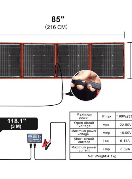 150W Portable Foldable Monocrystalline Solar Panel 3 150W Portable Foldable Monocrystalline Solar Panel 3