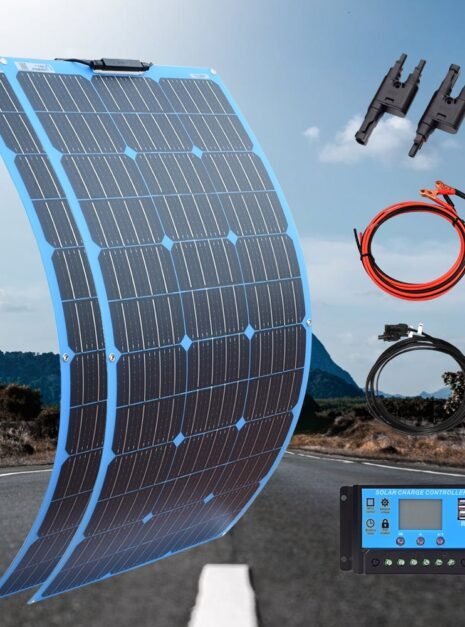 Flexible Solar Panel Kit with 10A Controller PV Cable Connectors 6 Flexible Solar Panel Kit with 10A Controller PV Cable Connectors 6