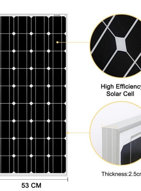 100W Rigid Monocrystalline Silicon Waterproof Solar Panel 18V 3 100W Rigid Monocrystalline Silicon Waterproof Solar Panel 18V 3