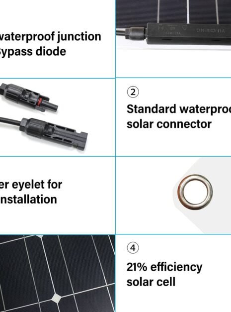 High Efficiency Monocrystalline Flexible Solar Panel Kit 4 High Efficiency Monocrystalline Flexible Solar Panel Kit 4