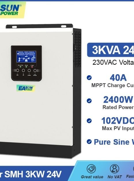 Easun Power Solar Hybrid Inverter 3000W Pure Sine Wave MPPT Solar Charge Controller 1