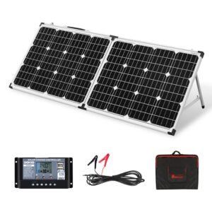 Foldable Solar Panel Kit with Controller Cables 1