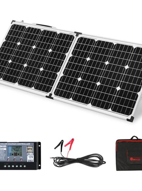 Foldable Solar Panel Kit with Controller Cables 1