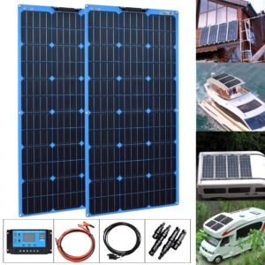Flexible Solar Panel Kit with 10A Controller PV Cable Connectors 1